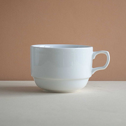 Чашка чайная 250 мл с блюдцем "Белый"