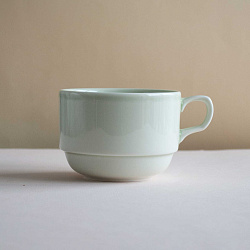 Чашка чайная 250 мл с блюдцем "Нежная зелень"