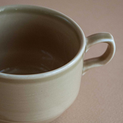 Чашка чайная 250 мл с блюдцем "Золотисто-коричневый"