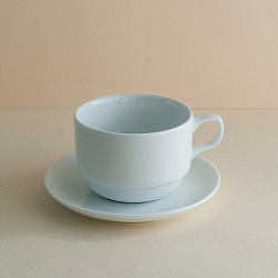 Чашка чайная 250 мл с блюдцем "Белый"