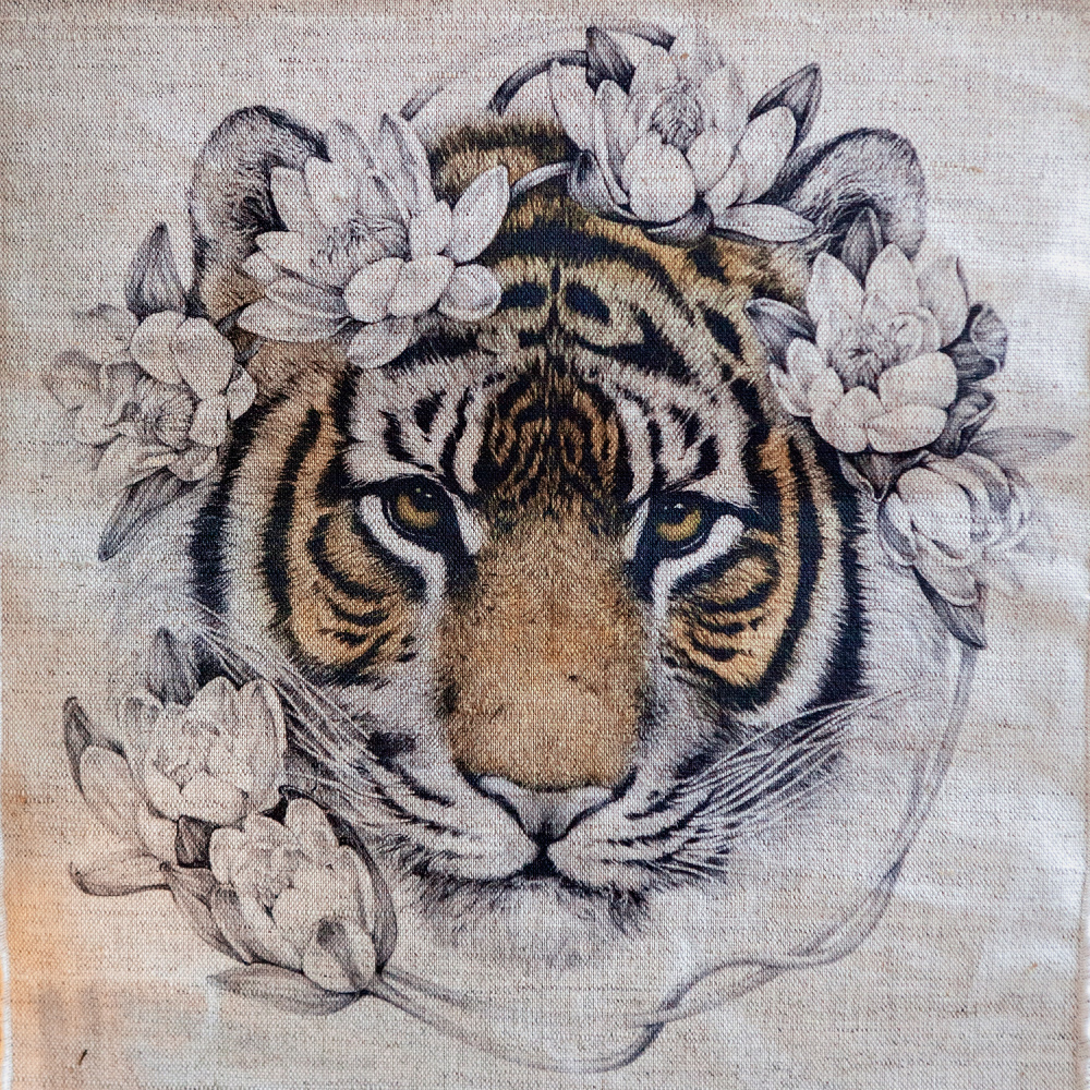 Постер текстильный "Водяной тигр"