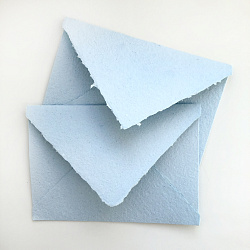 Конверт из бумаги ручного литья "Голубой"