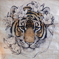 Постер текстильный "Водяной тигр"