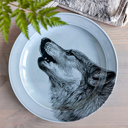 Тарелка глубокая 22,5 см "Волк" 