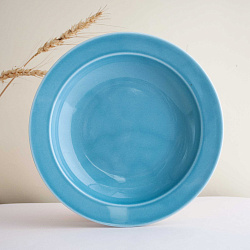Набор из 3-х глубоких тарелок 22,5 см "Голубой" 
