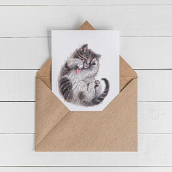 Открытка с конвертом "Котенок. Любить"