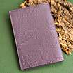 Обложка для паспорта мужская "Медведь" (светло-коричневый, натуральная кожа)