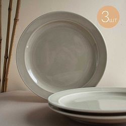 Набор из 3-х тарелок 24 см "Светло-оливковый" 